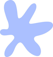 Freeform Abstract Blue Splash Shape