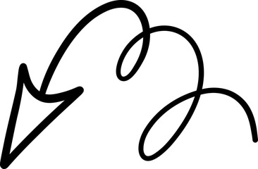 Freeform Spiral Arrow With Elongated Arc Body