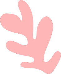 Freeform Pink Coral Inspired Abstract Shape