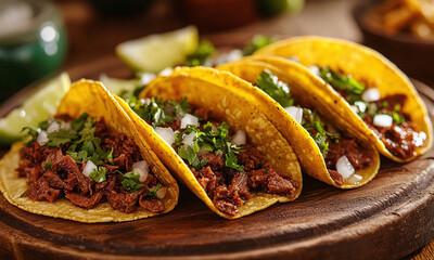 Tacos de Cecina - Tacos filled with salted, dried beef or pork, a specialty of Morelos.