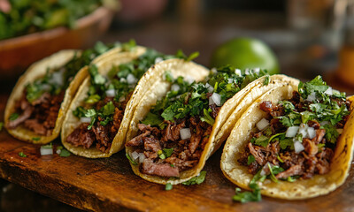 Tacos de Cecina - Tacos filled with salted, dried beef or pork, a specialty of Morelos.