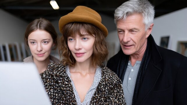 Family Viewing Artwork in an Art Gallery Attentive Expressions and Focused Engagement