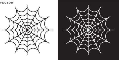 Spiderweb icon set. Outline set of spiderweb vector illustration, Halloween decoration element on a white background