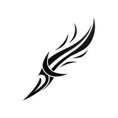 Airokom style abstract shape tattoo Vector illustration