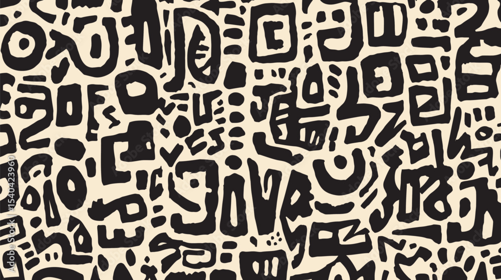 Poster Abstract shapes create pattern on background for graphic design element