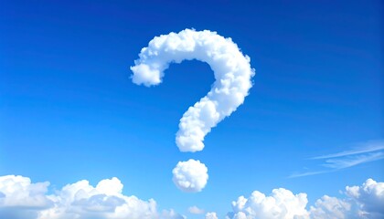 Cloud Question Mark with Blue Sky. (1)