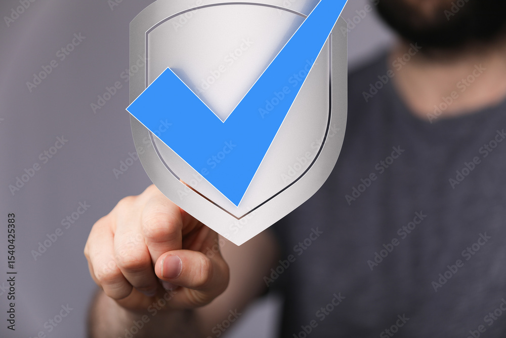 Poster data security and protection. trust and safety ensured.
