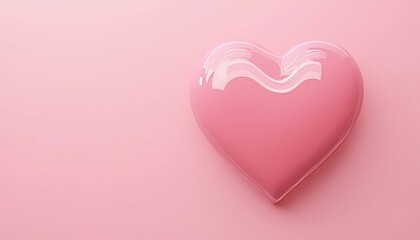 Pink Heart on Pink Background