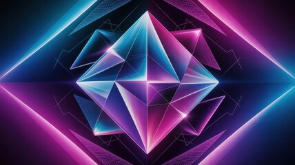 Shining Neon Dreams Framed in Futuristic Purple Sparkling Lights