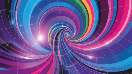 Shining Neon Dreams Framed in Futuristic Purple Sparkling Lights