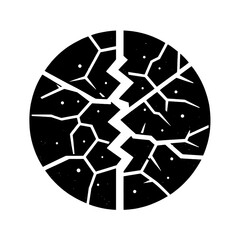 crack, black and white, image, vector, wallpaper
