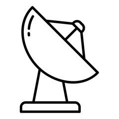 Satellite dish icon to catch signal on ground station