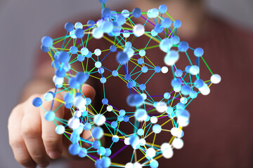 Abstract image of a complex network, representing connection and global communication.