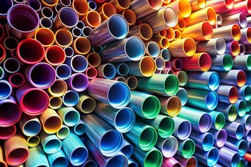 Many colored tubes,drinking straws for beverages,cocktails background