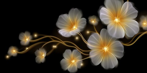 Fototapeta premium Brown Flower in the dark background.