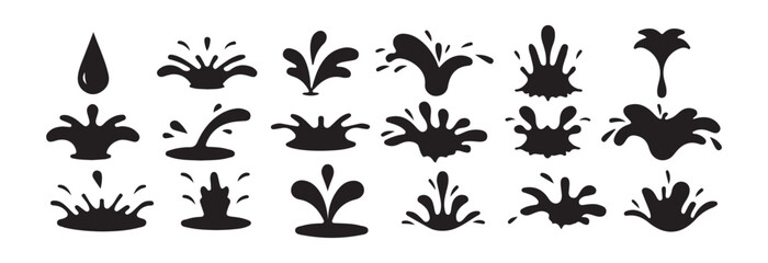 Realistic Water Splash Vector Illustration on Transparent Background. Victor illustration eps 10