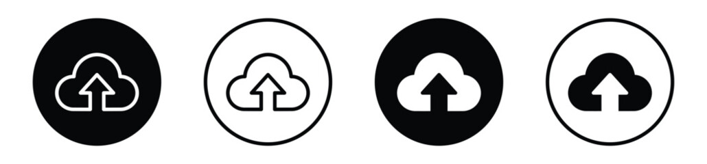 cloud icon, containing cloud upload, download symbol, vector illustration