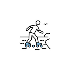 Inline skating illustration.