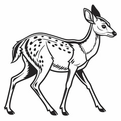 Obraz premium deer on a white background, vector illustration