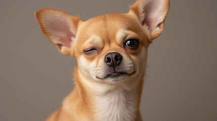 Charming Chihuahua with playful expression, showcasing its unique personality and adorable features. This small dog exudes confidence and charm