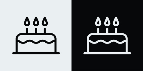 Cake with candles icon