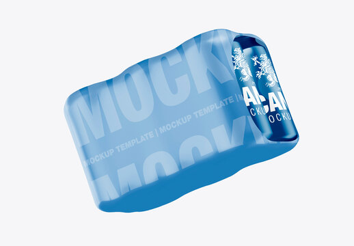 Six-Pack Cans Mockup