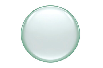 Clear, oval shaped glass lens with smooth surface, often used in eyewear or optical devices, reflecting light subtly