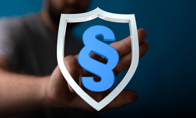 Safeguard your interests.  Legal shield concept.  Find legal solutions.