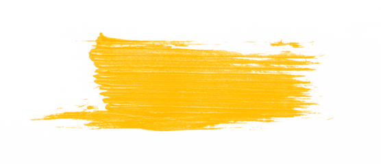 Yellow Brush Stroke Texture Design Element, Transparent Background