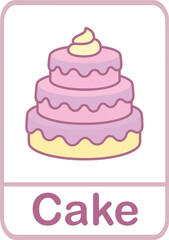 Cake flash card for kids