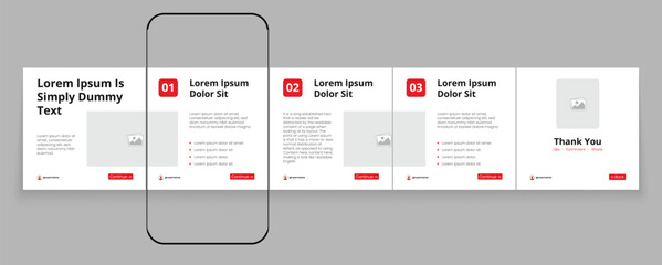 Tips Instagram social media carousel post template or LinkedIn carousel banner collection