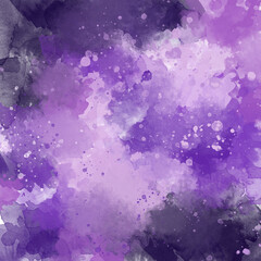 abstract watercolor background painting in purple colors