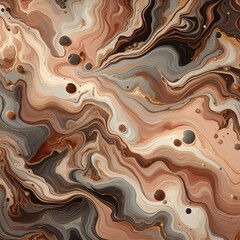 Liquid Marble Abstract in Earth Tones – Organic Fluid Background