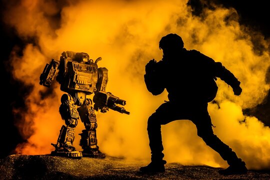 Man versus Machine in a hazy warzone