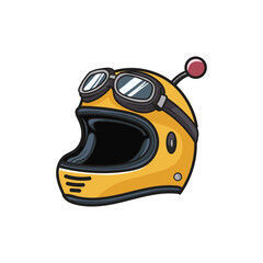 Vector Flat Motocross Helmet Icon