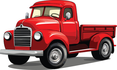 vintage red truck