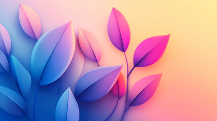 Stylized colored leaves