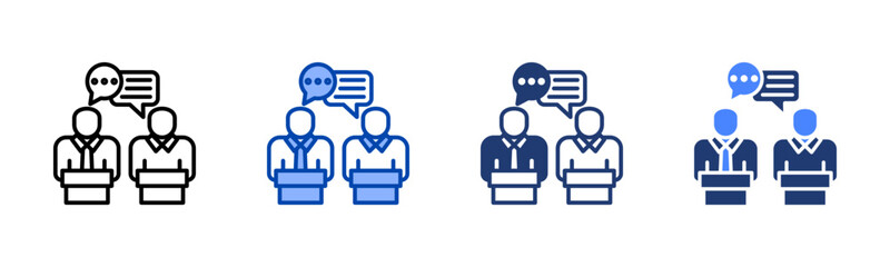 Debates icon sheet multiple style collection