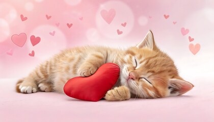 cat with heart