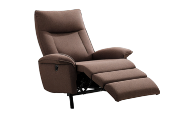 Brown fabric recliner chair