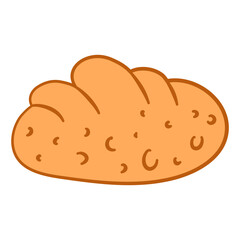 Pastry Breads and Baguettes Illustration Set
