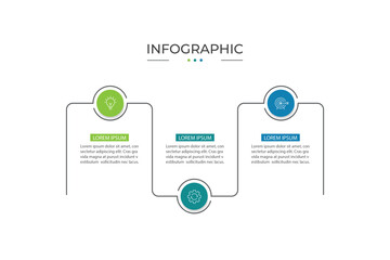 Infographic 3 options design elements for your business data. Vector Illustration.