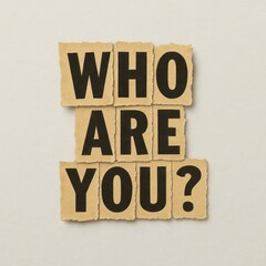 Identity question vintage typography