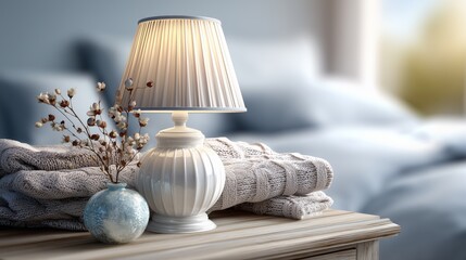 Cozy home decor setup modern bedroom still life inviting atmosphere close-up view comfort and tranquility