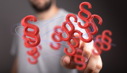 Explore legal concepts with this image featuring paragraph symbols. Perfect for law, legal tech,...