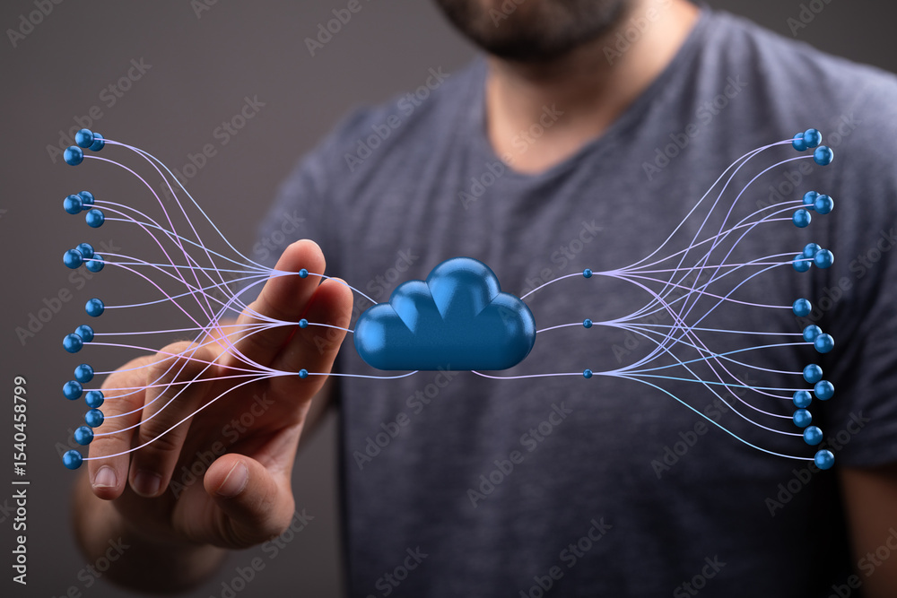 Poster Seamless data exchange and secure cloud storage solutions. Boost efficiency and scalability.