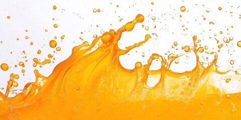 Orange Splash: Dynamic image capturing the liquid's vibrant, energetic outburst, showcasing its dynamic flow and refreshing qualities.