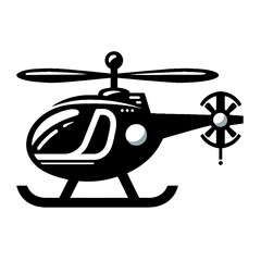 vector illustration of a helicopter, helicopter, black and white, image, vector, wallpaper
