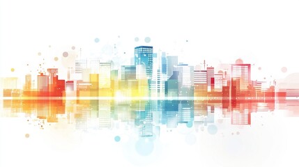 Urban Vitality Painted by Geometric Colors - Fashionable Creativity of Abstract Architecture and Colorful Dots