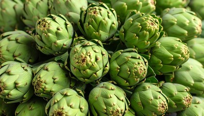 Fototapeta premium Fresh Green Artichokes Close Up.